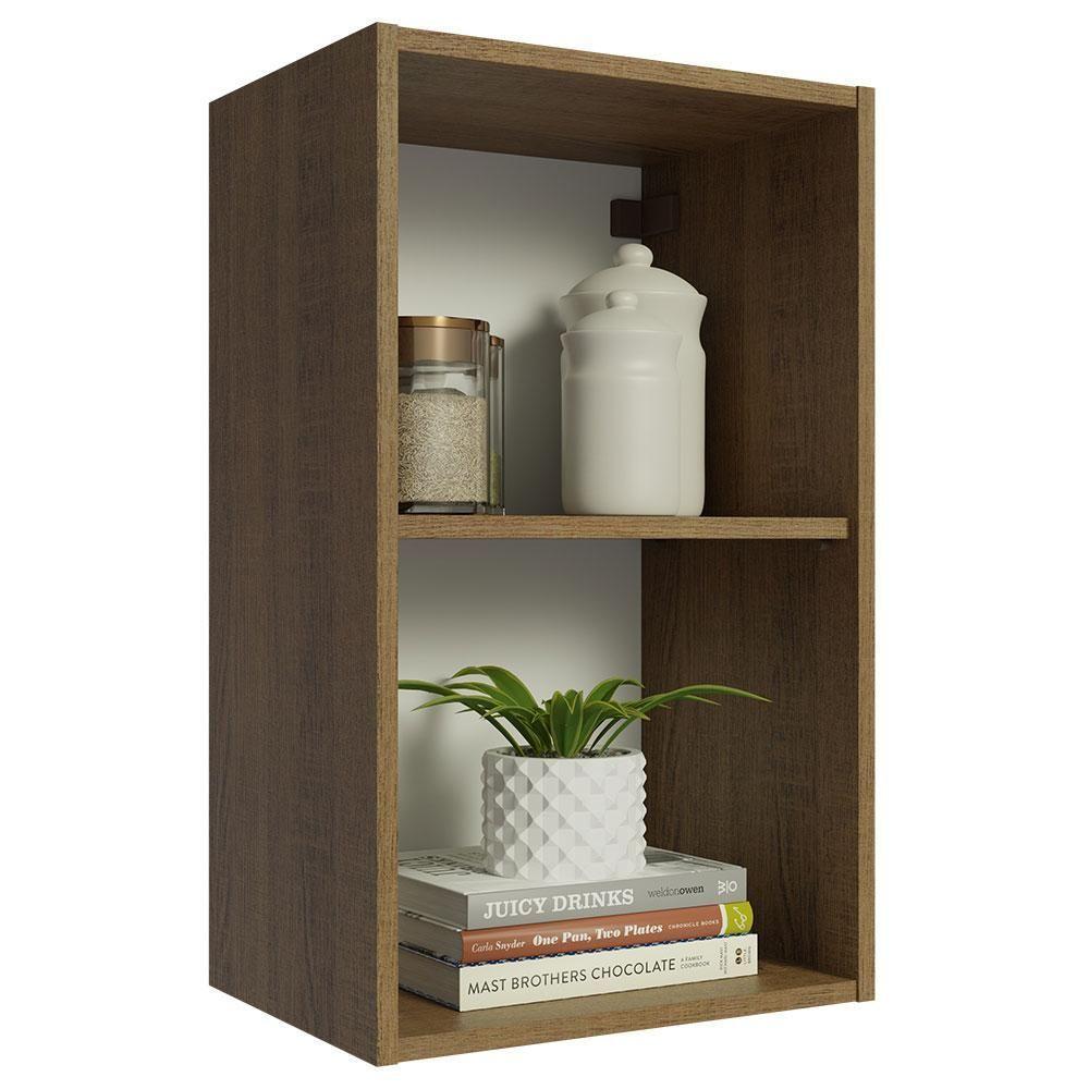 Armário Aéreo 40 Cm Com 2 Nichos Abertos Rustic - 5