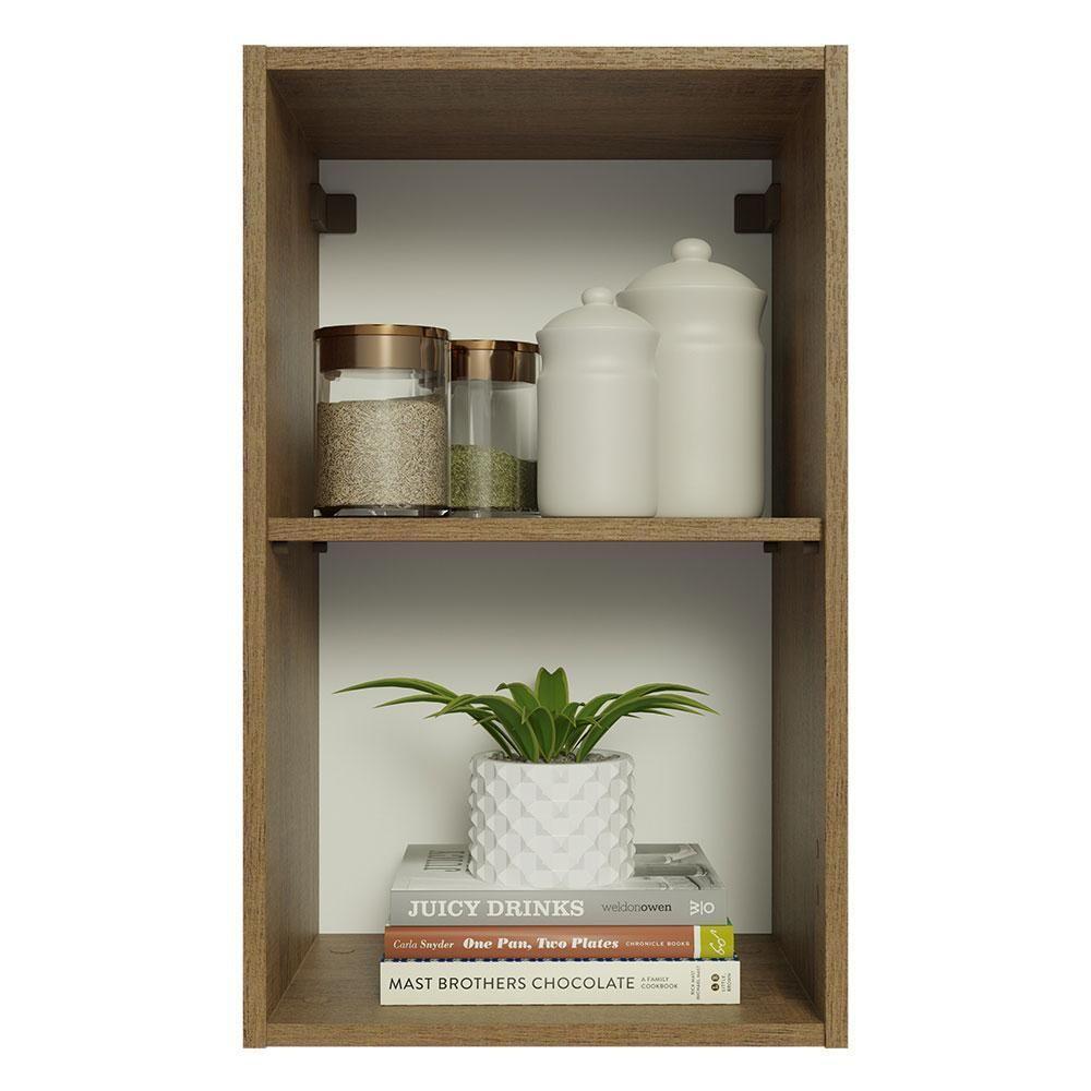 Armário Aéreo 40 Cm Com 2 Nichos Abertos Rustic - 6