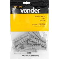 Bucha De Fixação 8 Mm Com Anel Com 10 Peças Vonder - 3