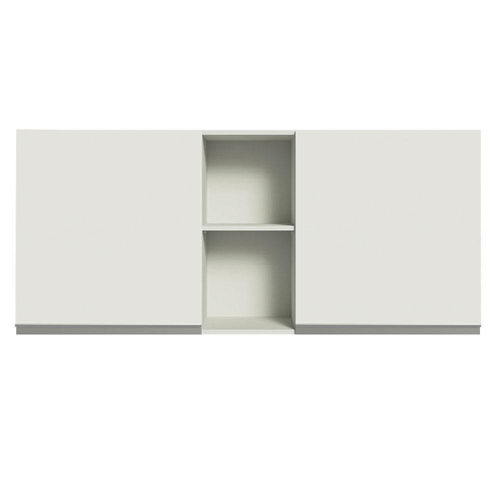 Armário Aéreo 150 Cm 2 Portas E 2 Nichos Branco Branco - 6