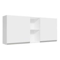 Armário Aéreo 150 Cm 2 Portas E 2 Nichos Branco Branco - 1