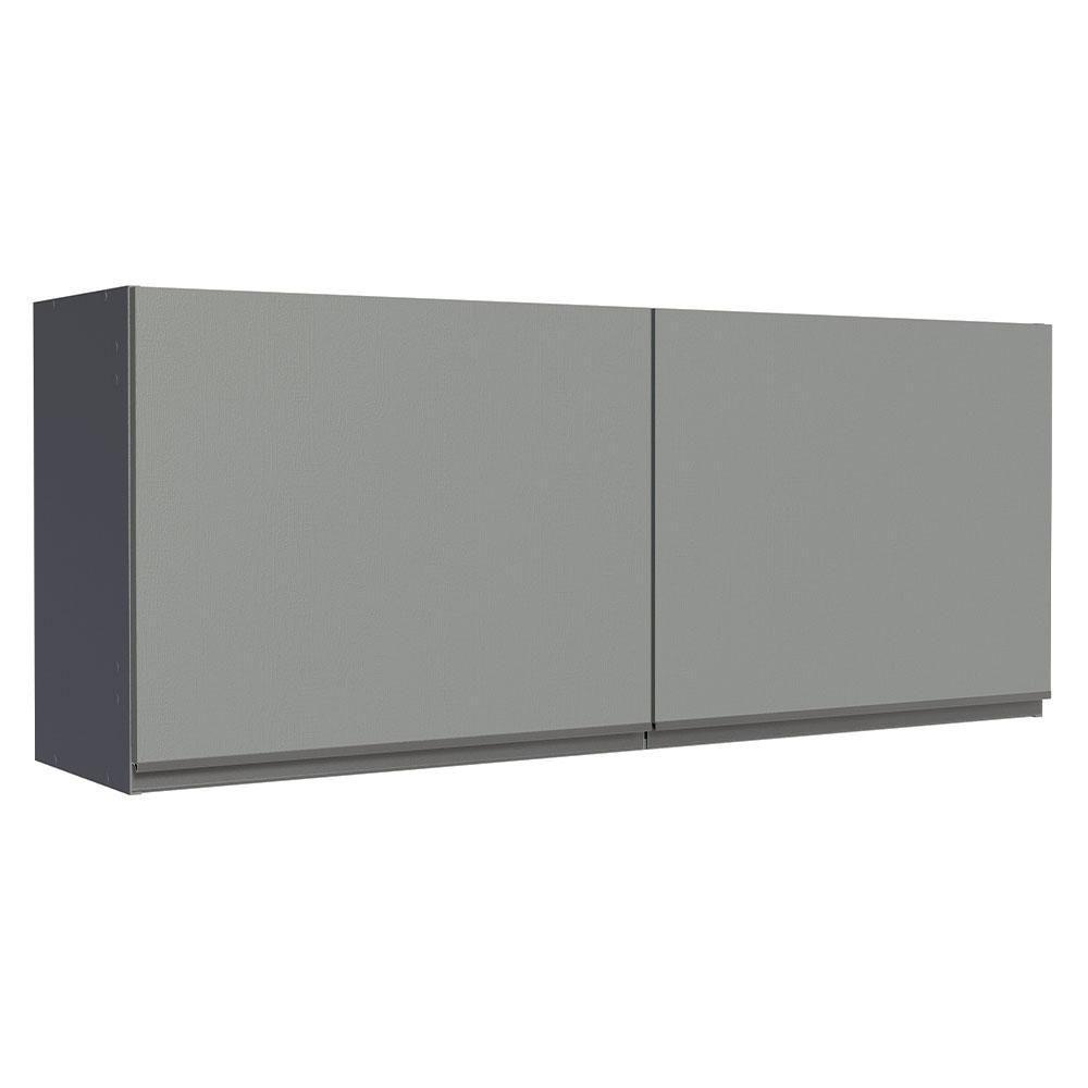 Armário Aéreo 120 X 50 Cm 2 Portas Nice Madesa Cinza - 1