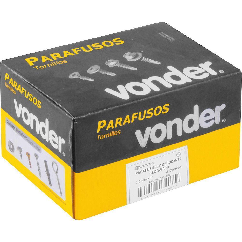 Parafuso Autobrocante Sextavado 6,3x1'' Com 100 Peças Vonder - 2
