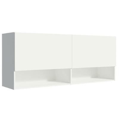 Armário Aéreo 120 Cm 2 Portas 2 Nichos Branco Para Cozinha