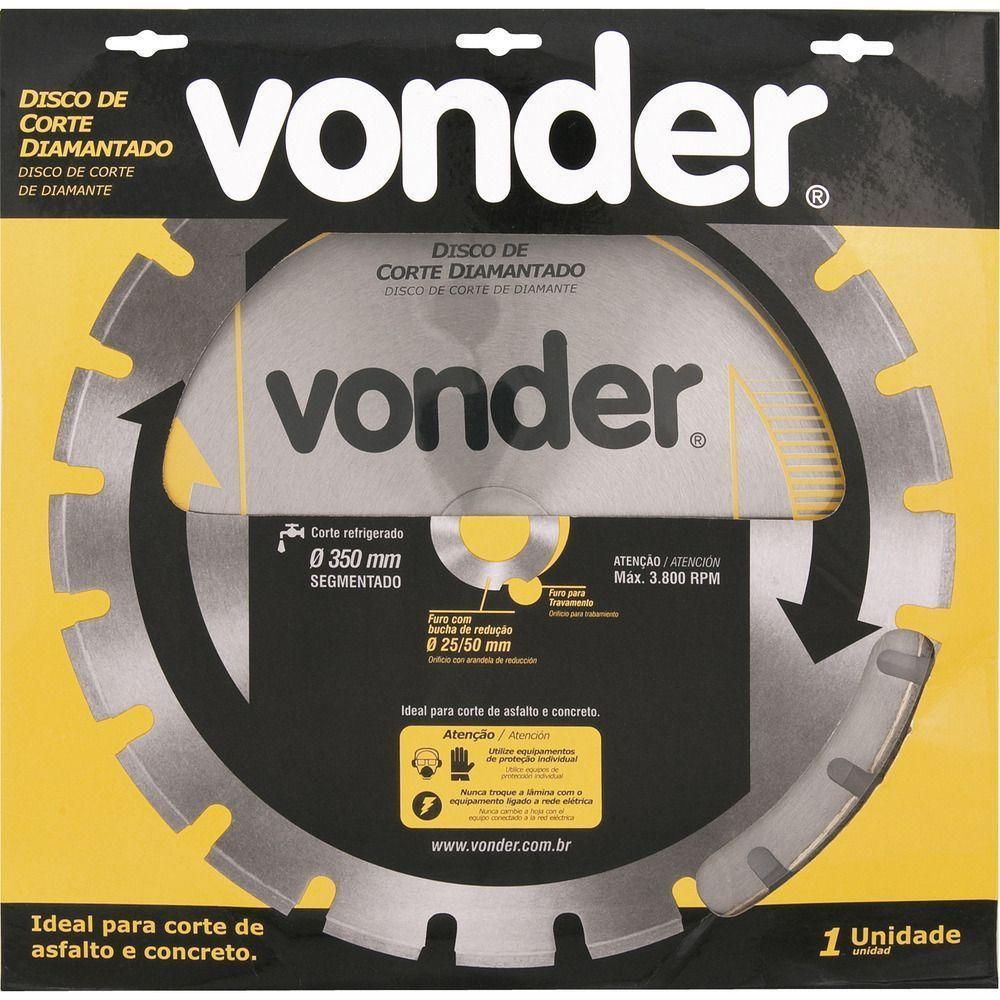 Disco Diamantado 350mm Segmentado Furo 50mm Com Bucha 25mm - - 2