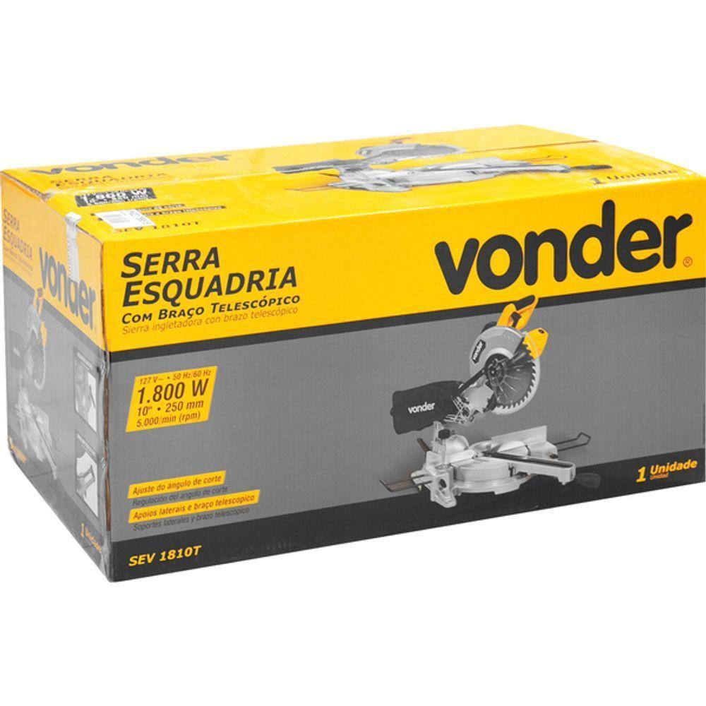 Serra Esquadria 10" Telescópia Sev1810t Vonder 110V - 3