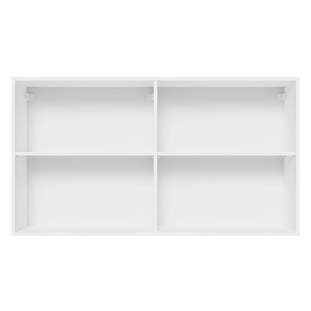 Armário Aéreo 100% Mdf 120 Cm 2 Portas Vidro Reflex Branco/ - 4
