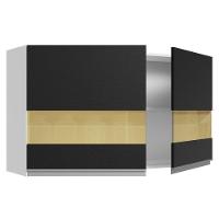 Armário Aéreo 100% Mdf 120 Cm 2 Portas Vidro Reflex Branco/ - 6