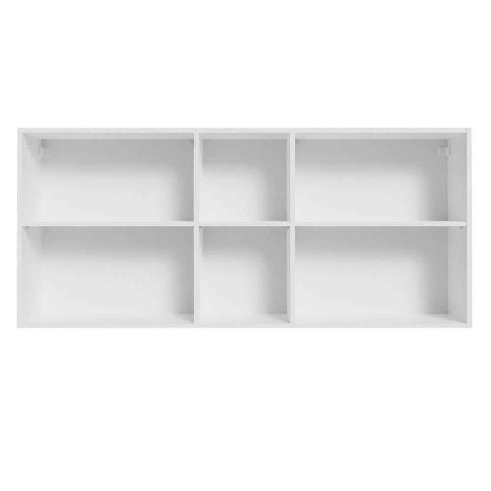 Armário Aéreo 150 Cm 2 Portas E 2 Nichos Branco Branco - 3