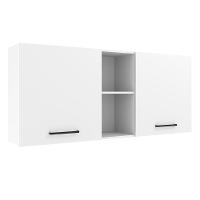 Armário Aéreo 150 Cm 2 Portas E 2 Nichos Branco Branco - 1