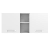 Armário Aéreo 150 Cm 2 Portas E 2 Nichos Branco Branco