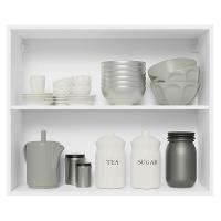 Armário Aéreo 100% Mdf 80 Cm 2 Portas Branco/preto Acordes - 7