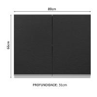 Armário Aéreo 100% Mdf 80 Cm 2 Portas Branco/preto Acordes - 8