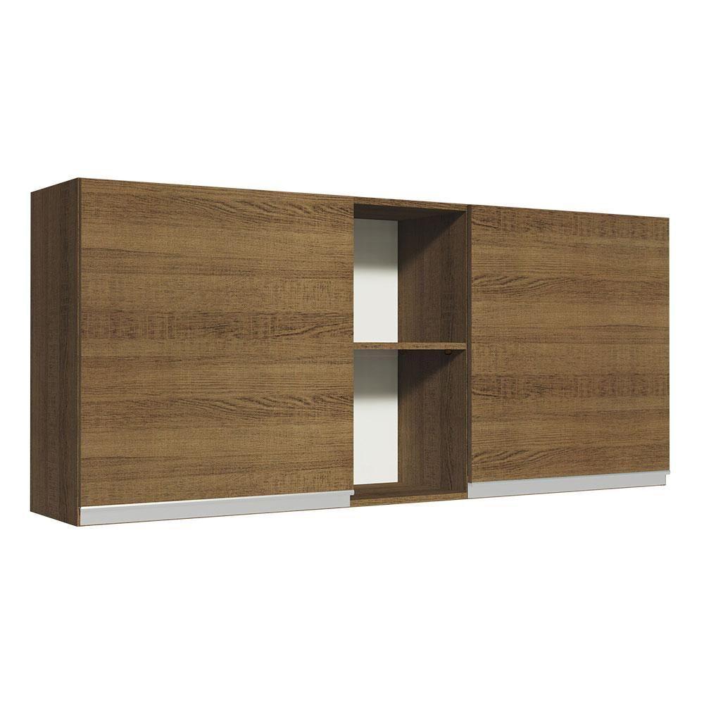 Armário Aéreo 150 Cm 2 Portas E 2 Nichos RusticRustic - 1