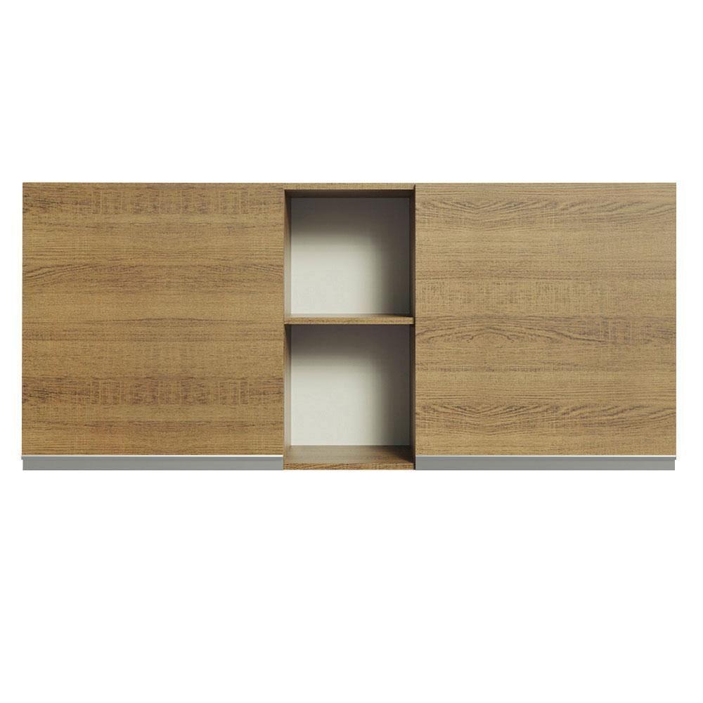 Armário Aéreo 150 Cm 2 Portas E 2 Nichos RusticRustic - 4