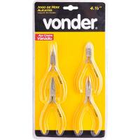 Jogo De Mini Alicates Com 4 Peças Em Aço Cromo Vanádio Vonder - 6