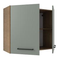 Armário Aéreo 70 Cm 2 Portas Rustic/Cinza Rustic/Cinza - 7