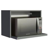 Armário Aéreo 60 Cm Com Nicho Para Forno Cinza Nice Cinza - 6