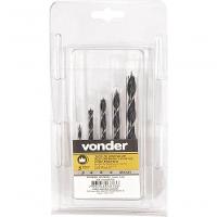 Jogo Broca 3 Pontas Aço Carbono 3 à 8mm Para Madeira Com 5 P - 1