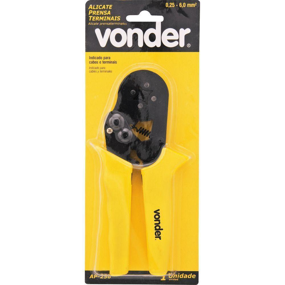 Alicate Prensa Terminal Ap256 Catraca 0,25mm² -6,0mm² Vonder - 2
