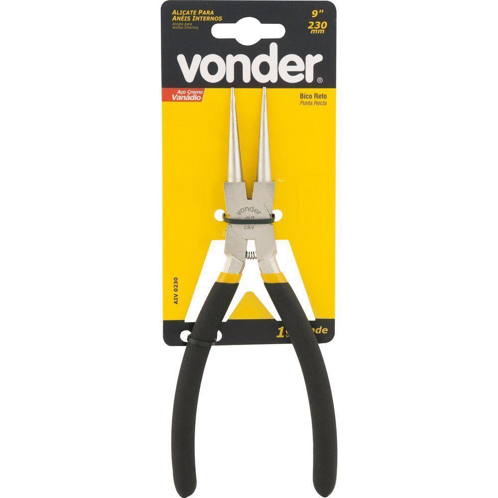 Alicate Para Anéis 9" 230mm Int Reto Vanádio Plast Vonder - 3