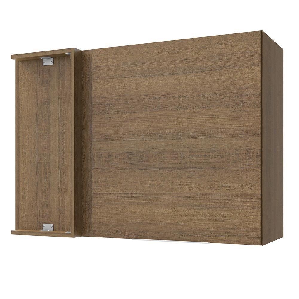 Armário Aéreo de Canto Stella 1 Porta Rustic Madesa - 1