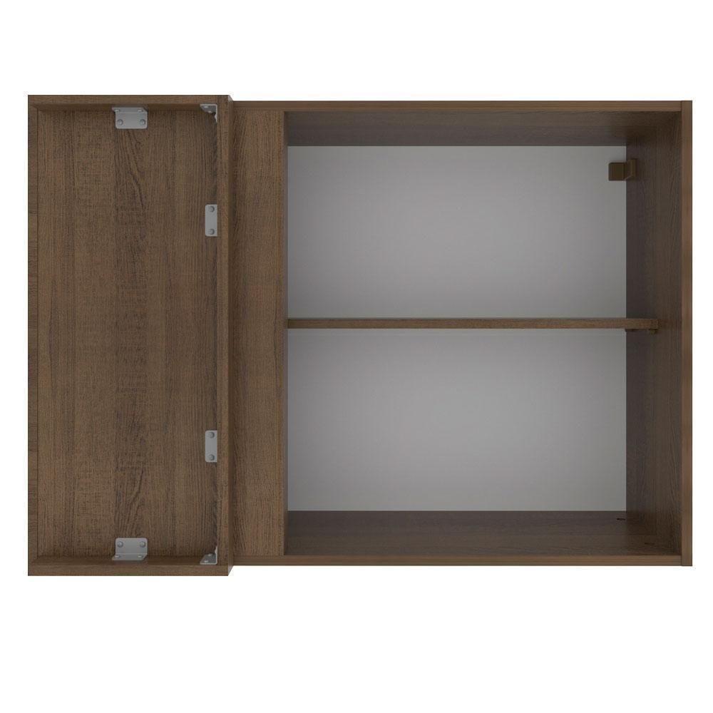 Armário Aéreo de Canto Stella 1 Porta Rustic Madesa - 2