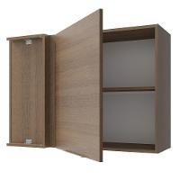 Armário Aéreo de Canto Stella 1 Porta Rustic Madesa - 5