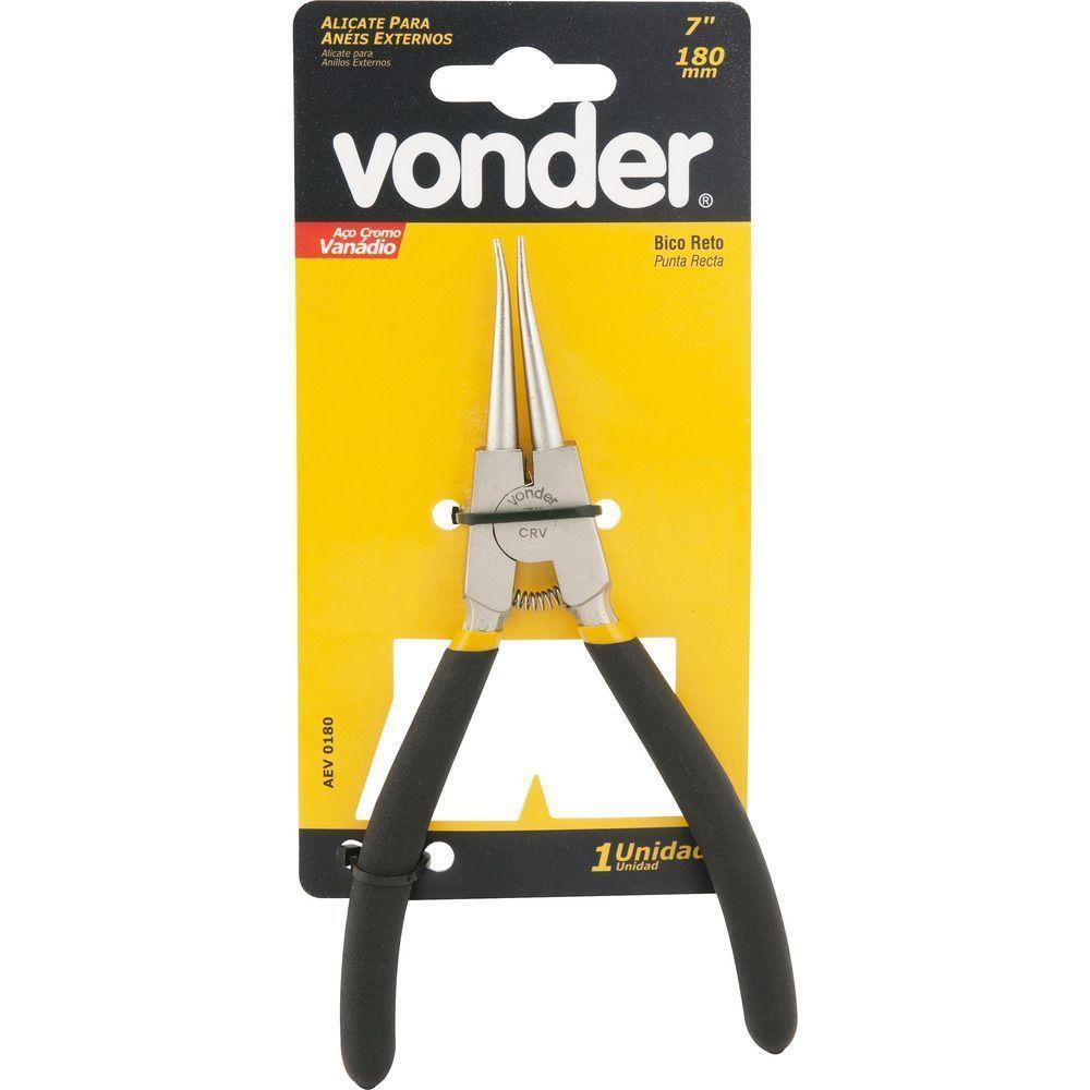 Alicate Para Anéis 7" 180mm Ext Reto Vanádio Plast Vonder - 3