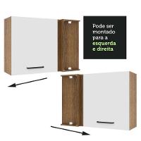 Armário Aéreo De Canto 1 Porta ? Rustic/branco - 6