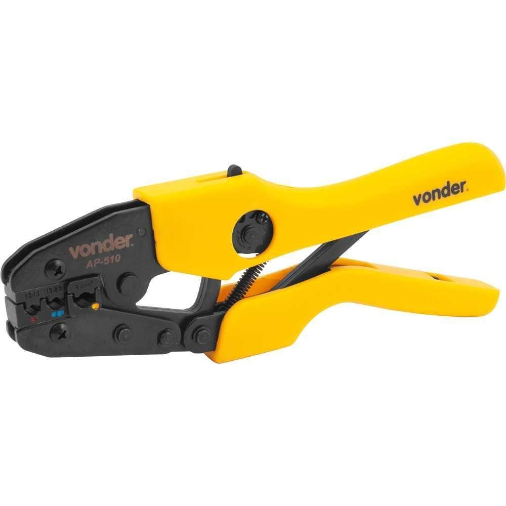 Alicate Prensa Term Com Catraca Kit 5 Matriz 5 Em 1 Vonder - 4