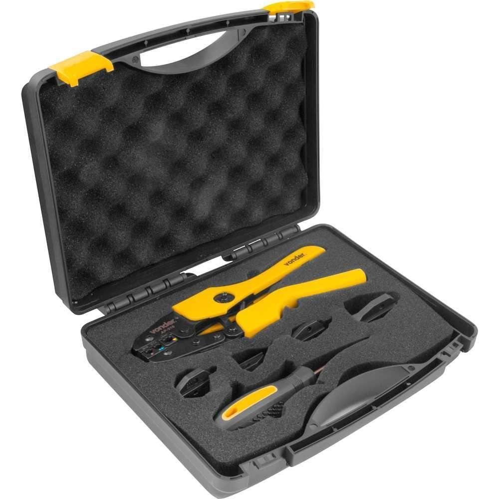 Alicate Prensa Term Com Catraca Kit 5 Matriz 5 Em 1 Vonder - 5