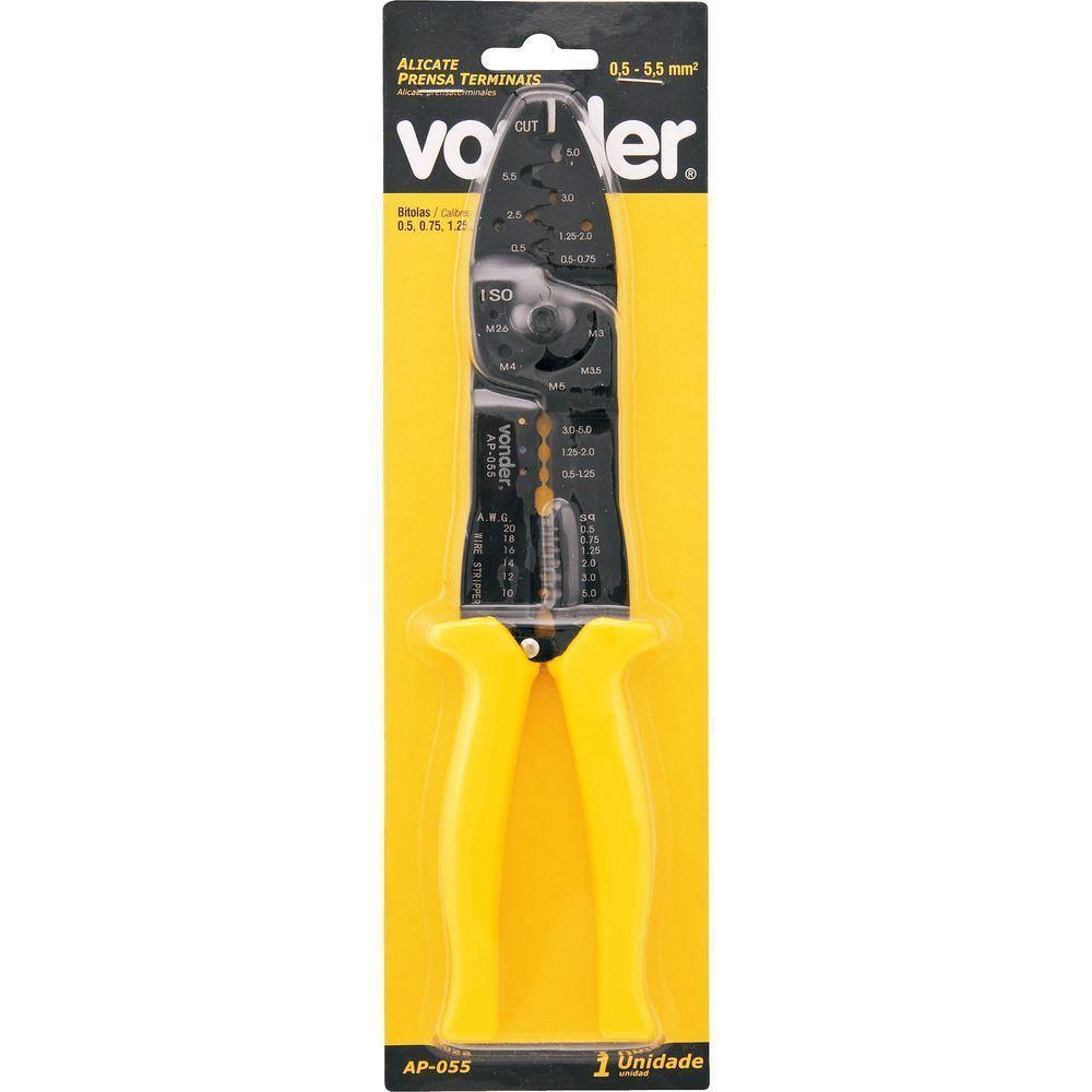 Alicate Prensa Terminal Ap055 Sem Catraca 0,5mm² à 5,5mm² Mu - 5