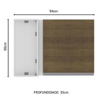 Armário Aéreo de Canto Glamy 100%MDF 1Porta BR/Rustic Madesa - 10