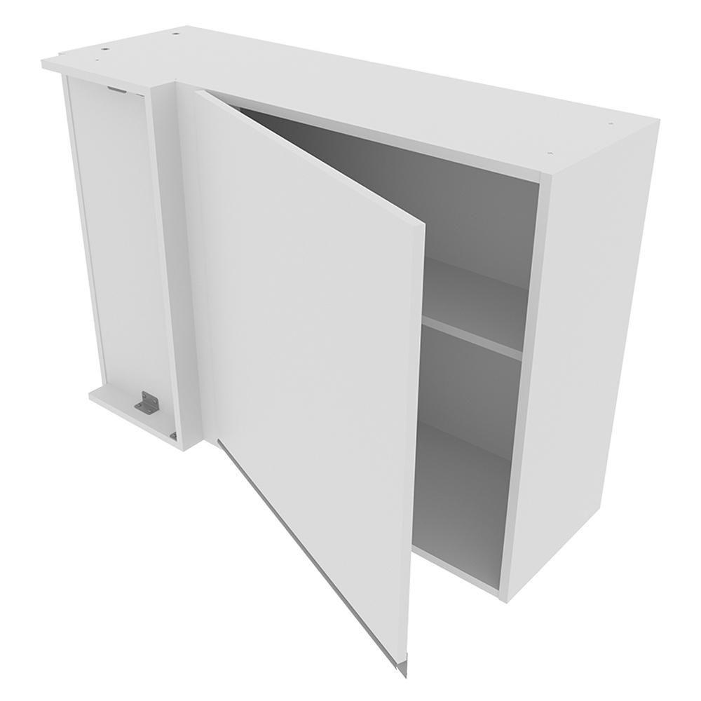 Armário Aéreo de Canto Glamy 1 Porta Branco Madesa  - 6