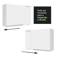 Armário Aéreo de Canto Glamy 1 Porta Branco Madesa  - 9