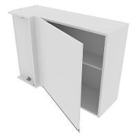 Armário Aéreo de Canto Glamy 1 Porta Branco Madesa  - 11