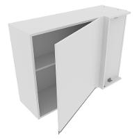 Armário Aéreo de Canto Glamy 1 Porta Branco Madesa  - 19