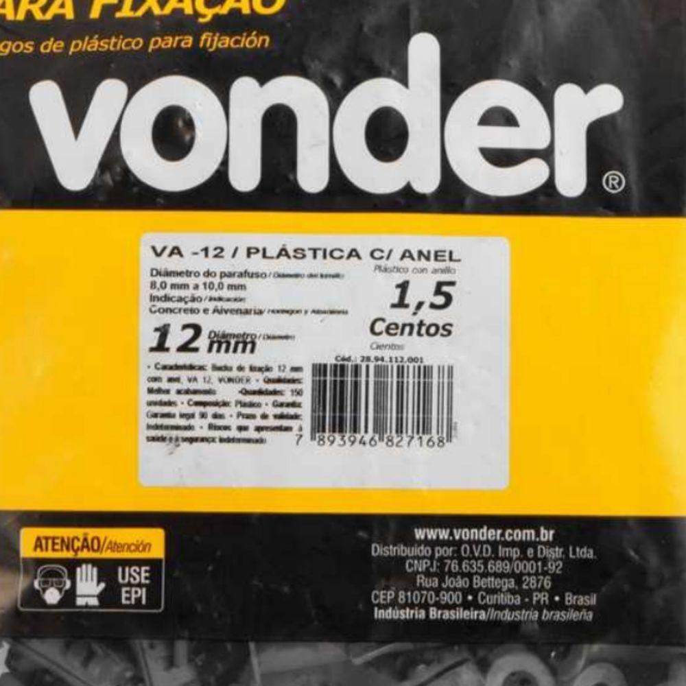 Bucha (f) Plástica Va-12 Com Anel 150 Peças Vonder - 5