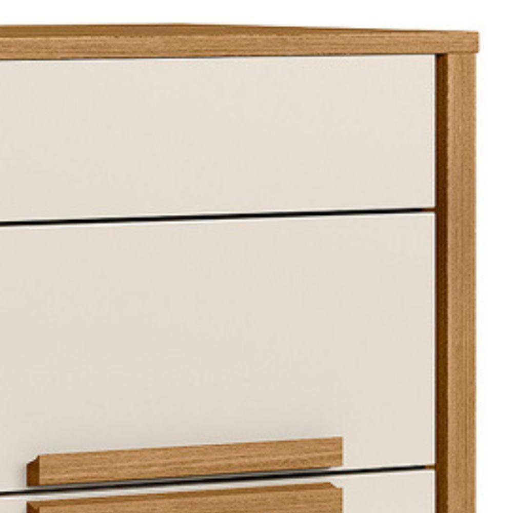 Mesa De Cabeceira Dhara 2 Gavetas 51 Cm Freijo Off White Moval Freijo Off White - 5