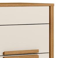 Mesa De Cabeceira Dhara 2 Gavetas 51 Cm Freijo Off White Moval Freijo Off White - 5