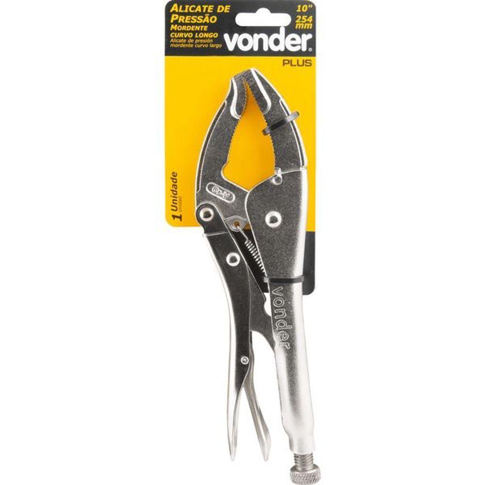 Alicate De Pressão 10" Crv Curvo Longo Plus - Vonder - 2