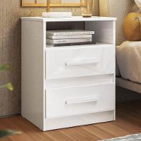 Mesa De Cabeceira Apolo 2 Gavetas 46 Cm Branco Flex Moval Branco Flex - 7
