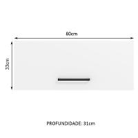 Armário Aéreo 80Cm 1 Porta Basculante Branco Branco - 8