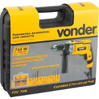 Furadeira De Impacto1-2 Kit Com 9 Brocas Fiv709 Vonder 220V
