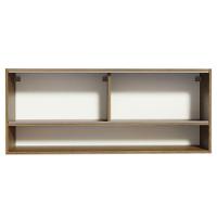 Armário Aéreo 2 Portas Correr Vidro 1 Nicho Glamy, E Rustic - 2