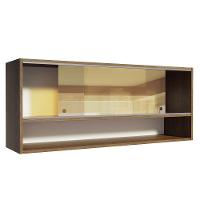 Armário Aéreo 2 Portas Correr Vidro 1 Nicho Glamy, E Rustic - 6