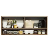 Armário Aéreo 2 Portas Correr Vidro 1 Nicho Glamy, E Rustic - 7