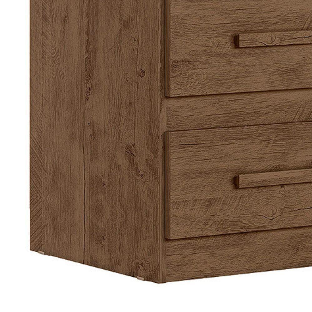 Mesa De Cabeceira Apolo 2 Gavetas 46 Cm Castanho Wood Flex Moval Castanho Wood Flex - 5