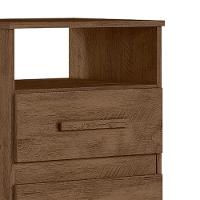 Mesa De Cabeceira Apolo 2 Gavetas 46 Cm Castanho Wood Flex Moval Castanho Wood Flex - 6